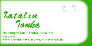 katalin tomka business card